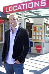 Justin Marshall in front of the Locations Realty office in Queenstown